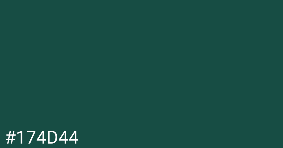 Hex color #174d44 graphic