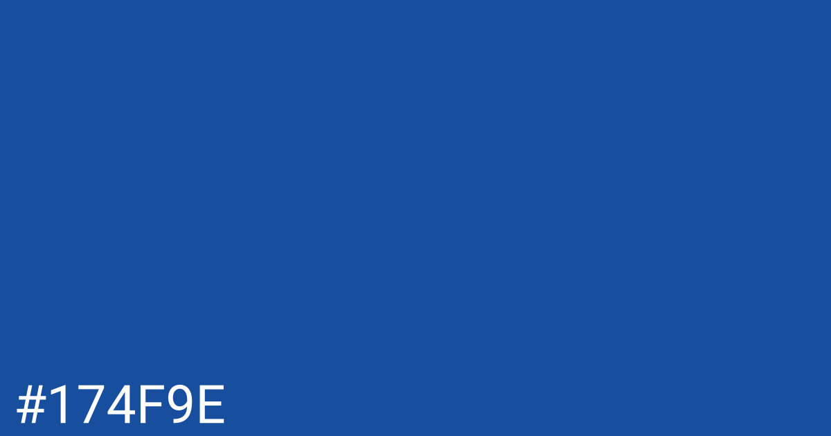 Hex color #174f9e graphic