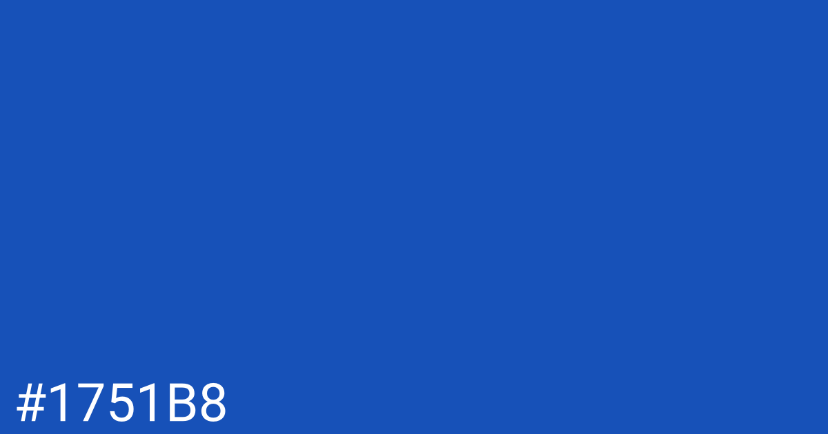 Hex color #1751b8 graphic