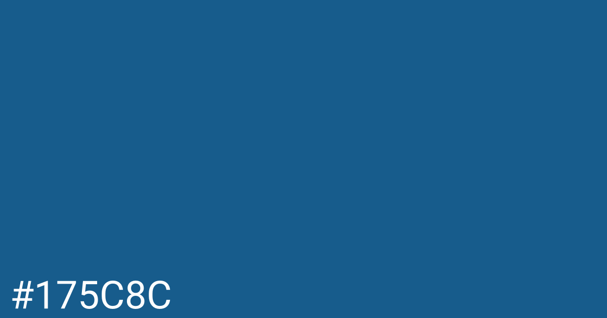 Hex color #175c8c graphic