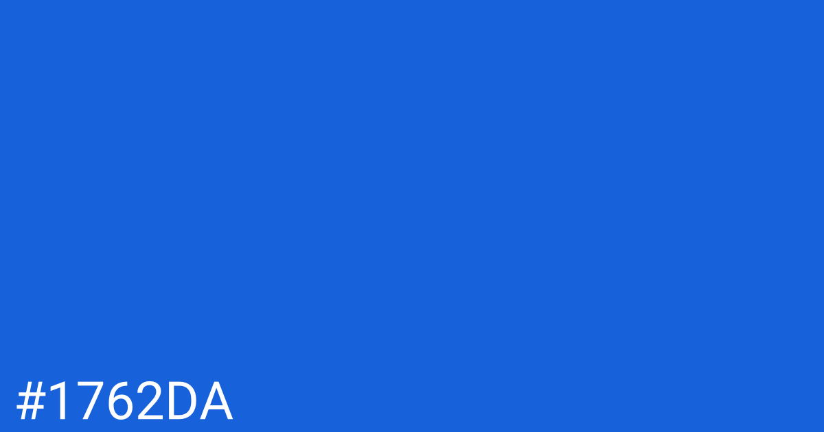 Hex color #1762da graphic