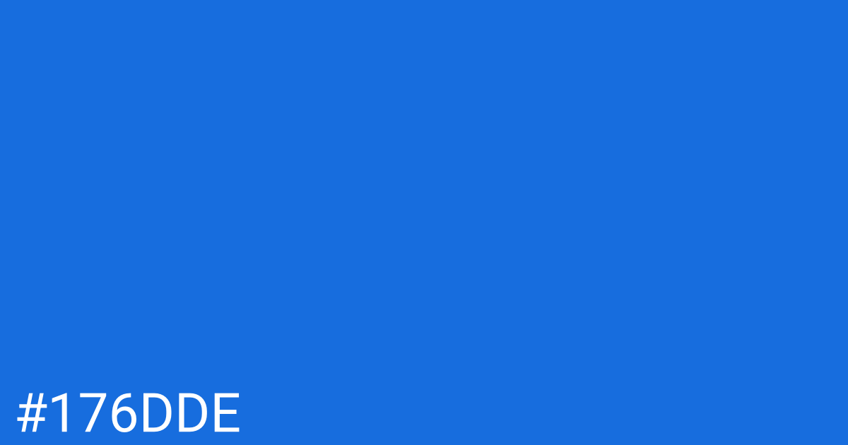 Hex color #176dde graphic
