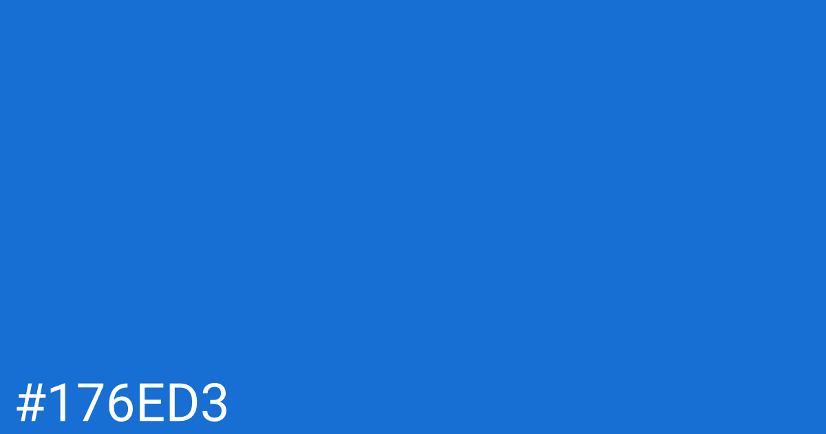 Hex color #176ed3 graphic