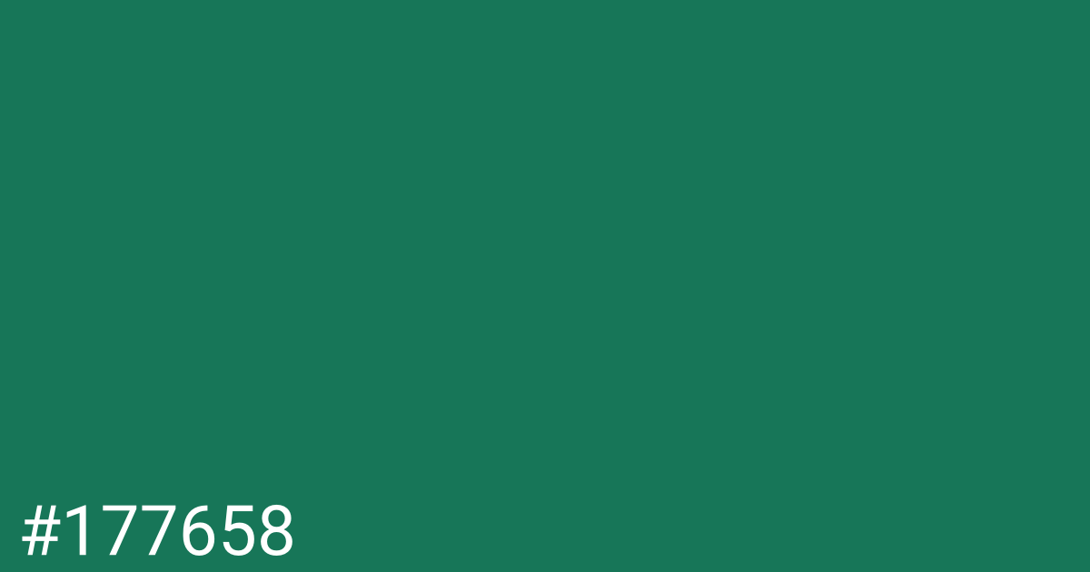 Hex color #177658 graphic