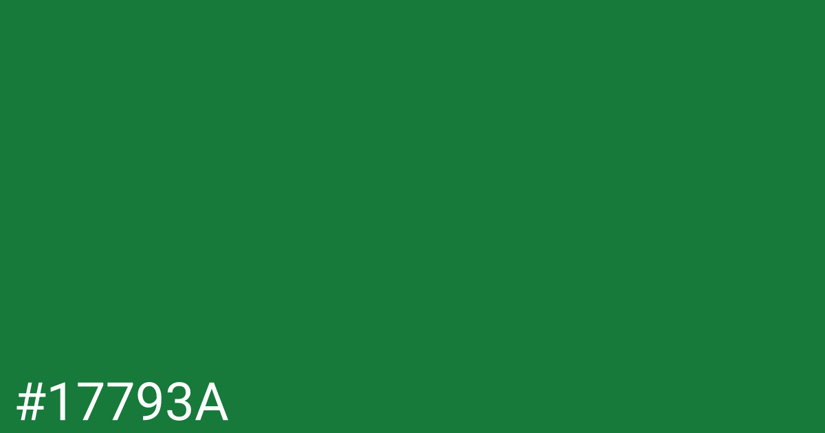 Hex color #17793a graphic