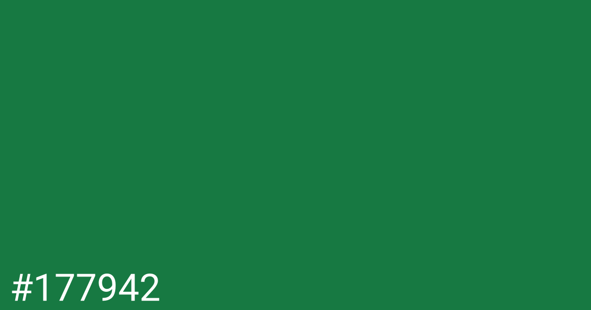 Hex color #177942 graphic