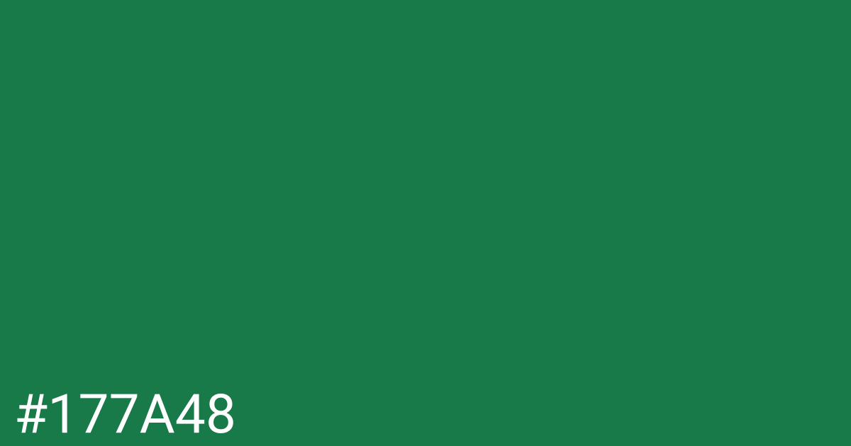 Hex color #177a48 graphic