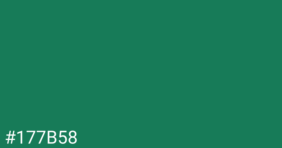 Hex color #177b58 graphic