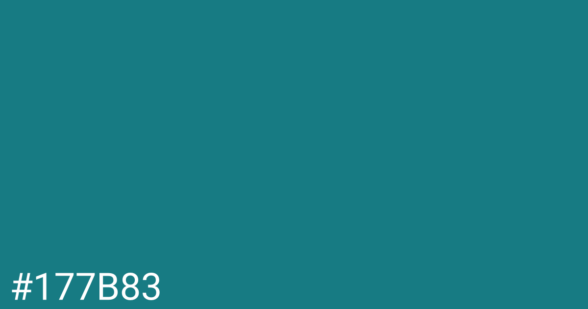 Hex color #177b83 graphic