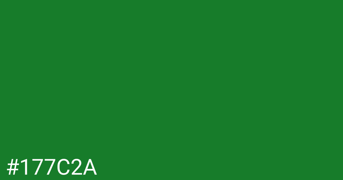 Hex color #177c2a graphic