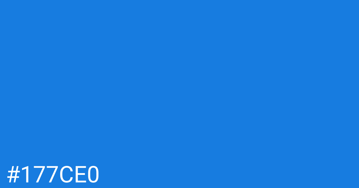Hex color #177ce0 graphic