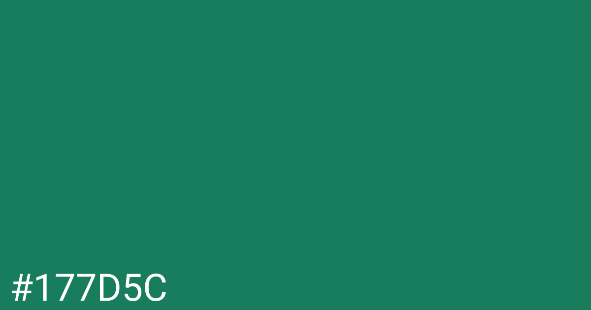 Hex color #177d5c graphic