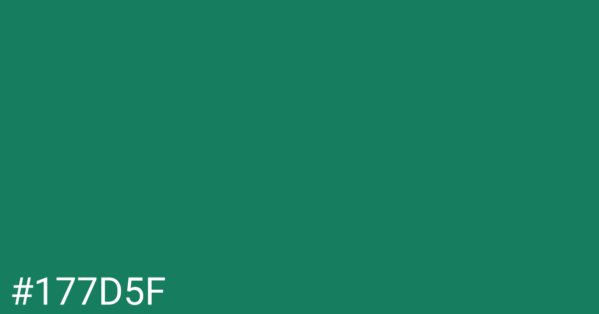 Hex color #177d5f graphic