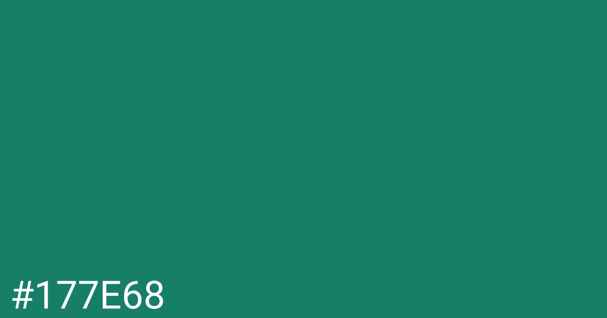 Hex color #177e68 graphic