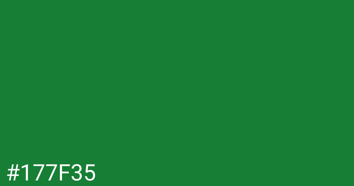 Hex color #177f35 graphic