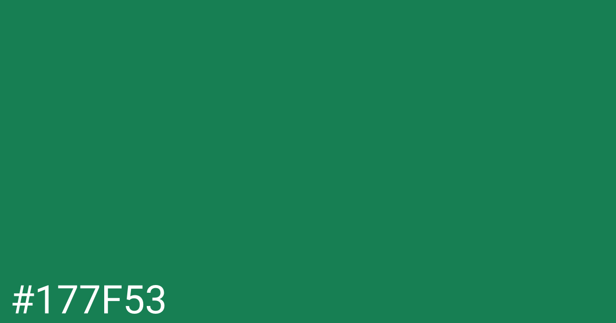 Hex color #177f53 graphic