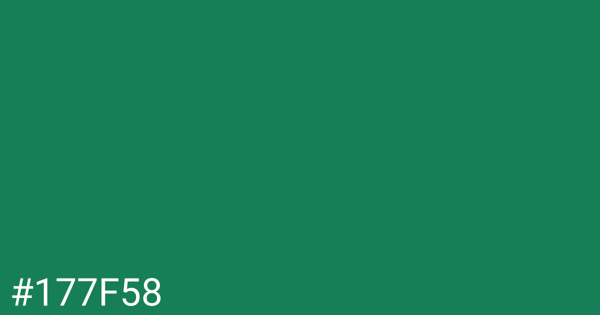 Hex color #177f58 graphic