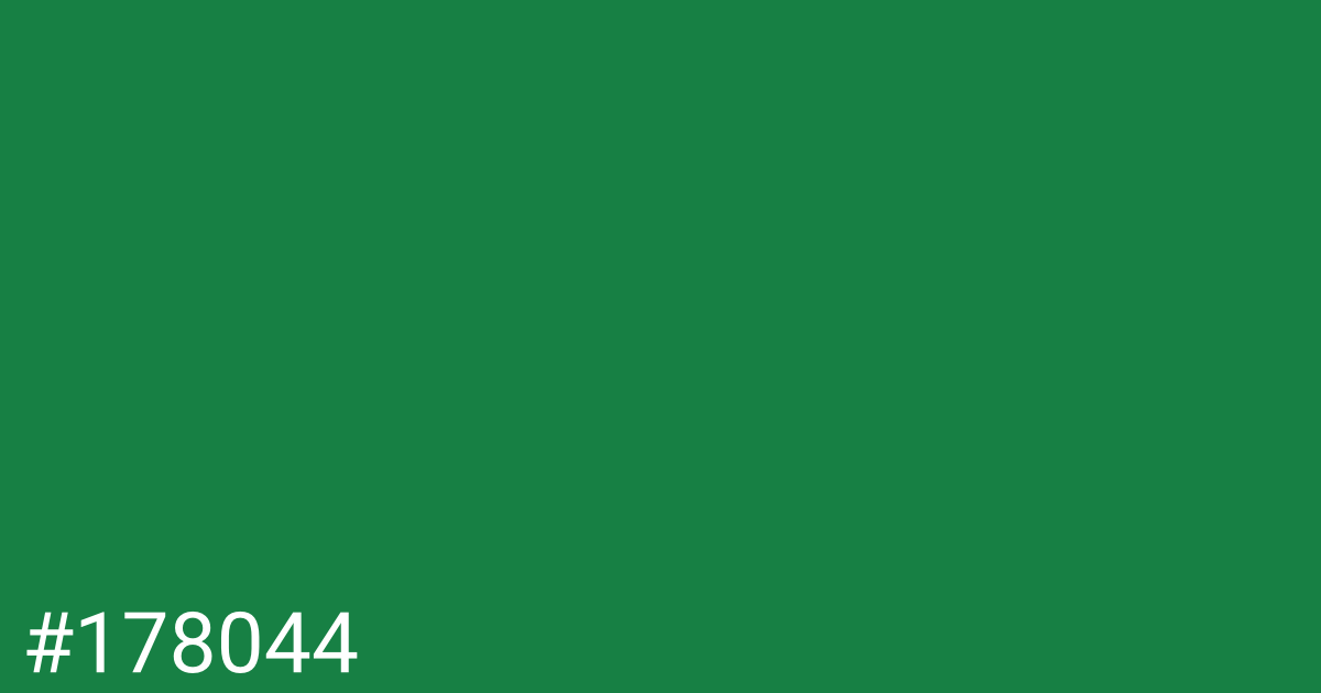Hex color #178044 graphic