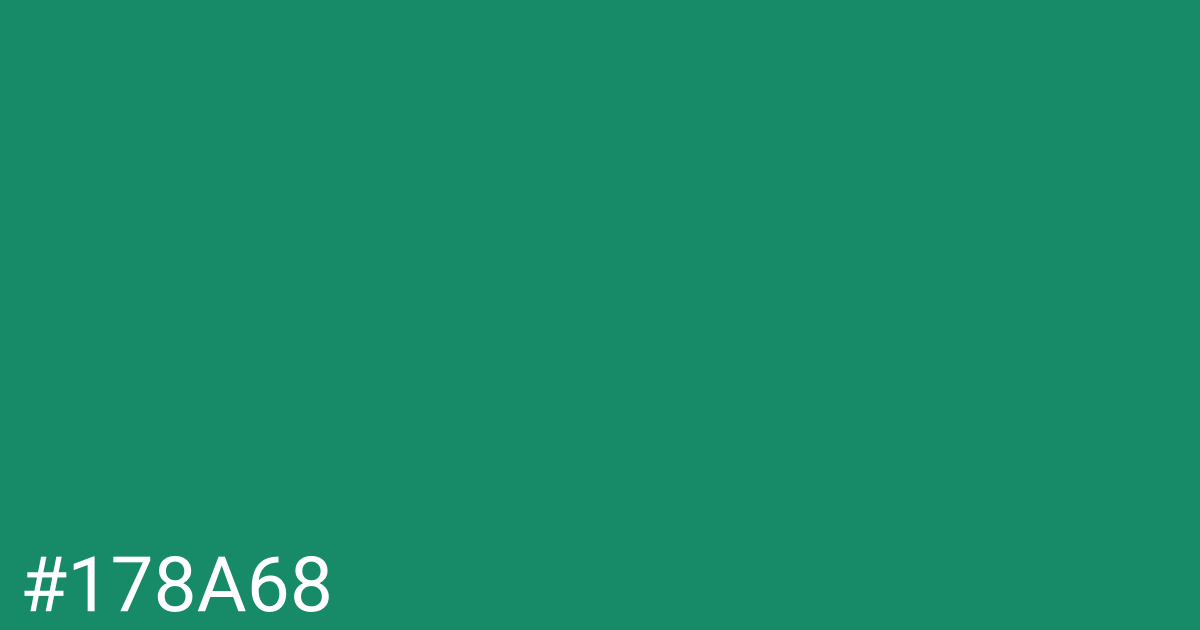 Hex color #178a68 graphic