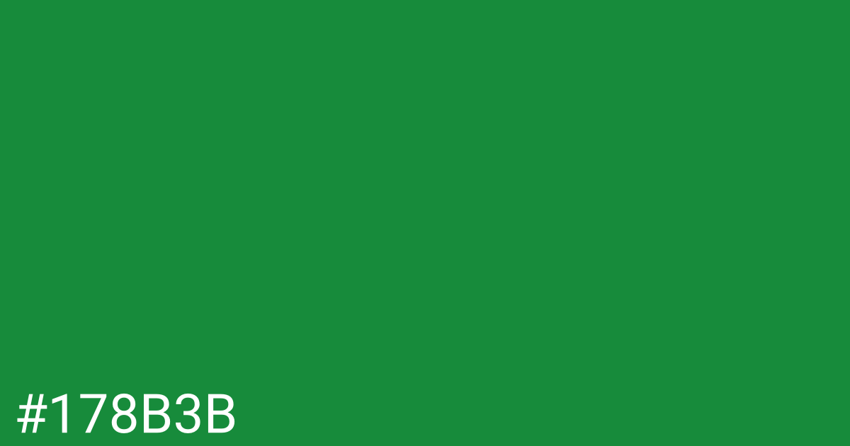 Hex color #178b3b graphic