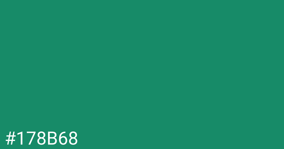 Hex color #178b68 graphic