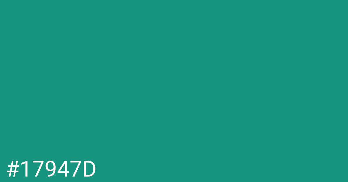 Hex color #17947d graphic