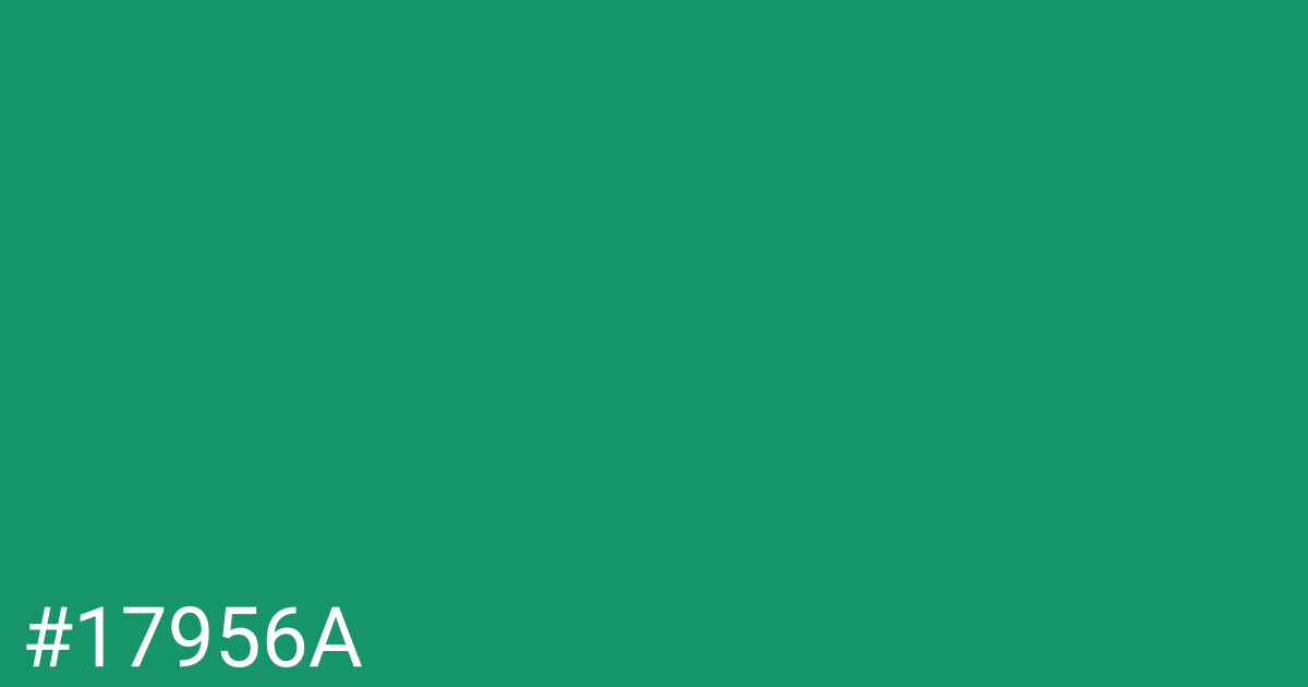 Hex color #17956a graphic