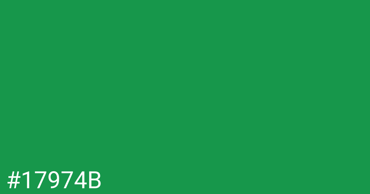 Hex color #17974b graphic
