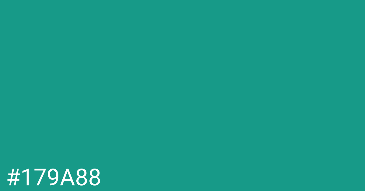 Hex color #179a88 graphic