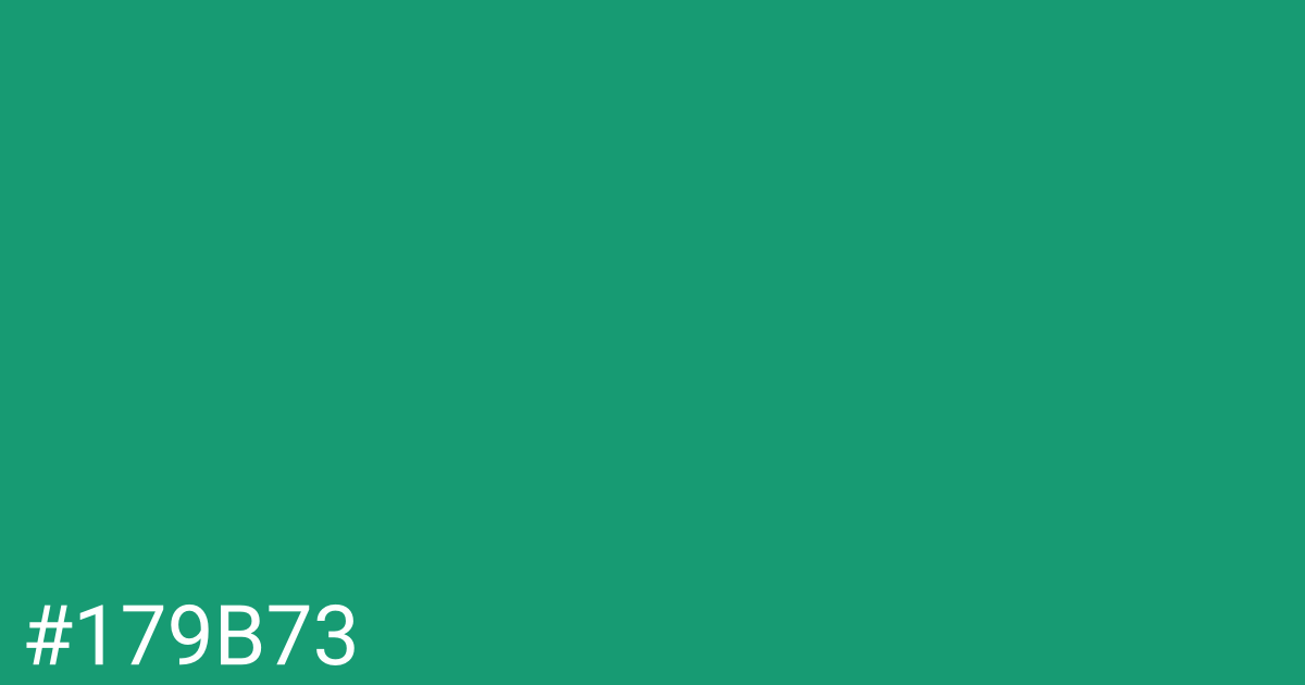 Hex color #179b73 graphic