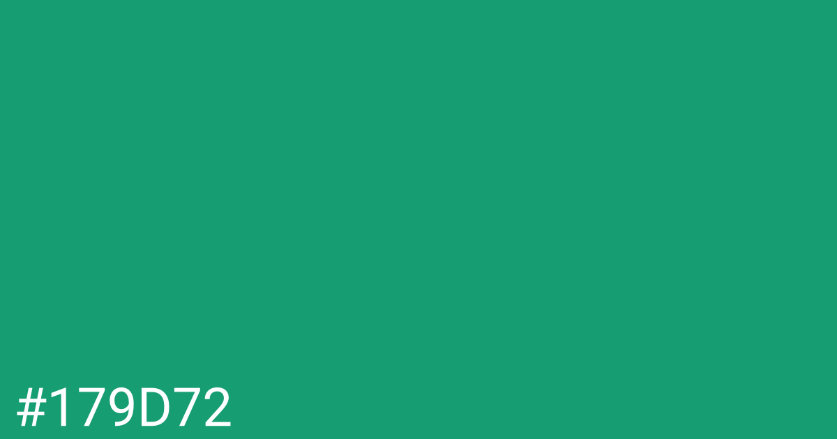 Hex color #179d72 graphic