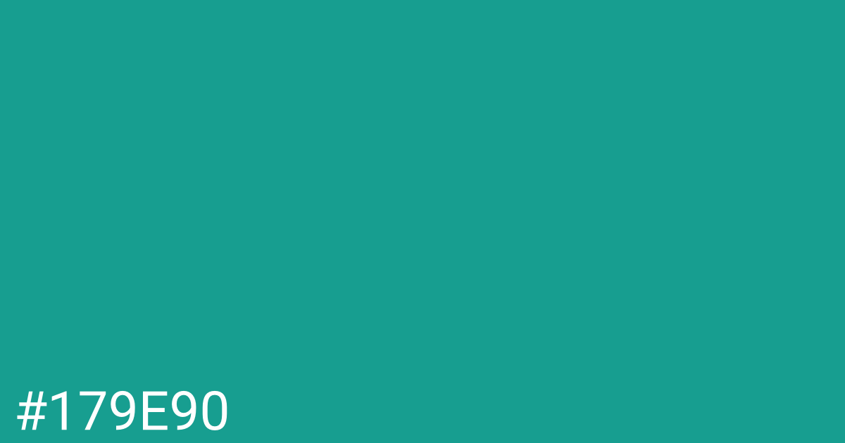 Hex color #179e90 graphic