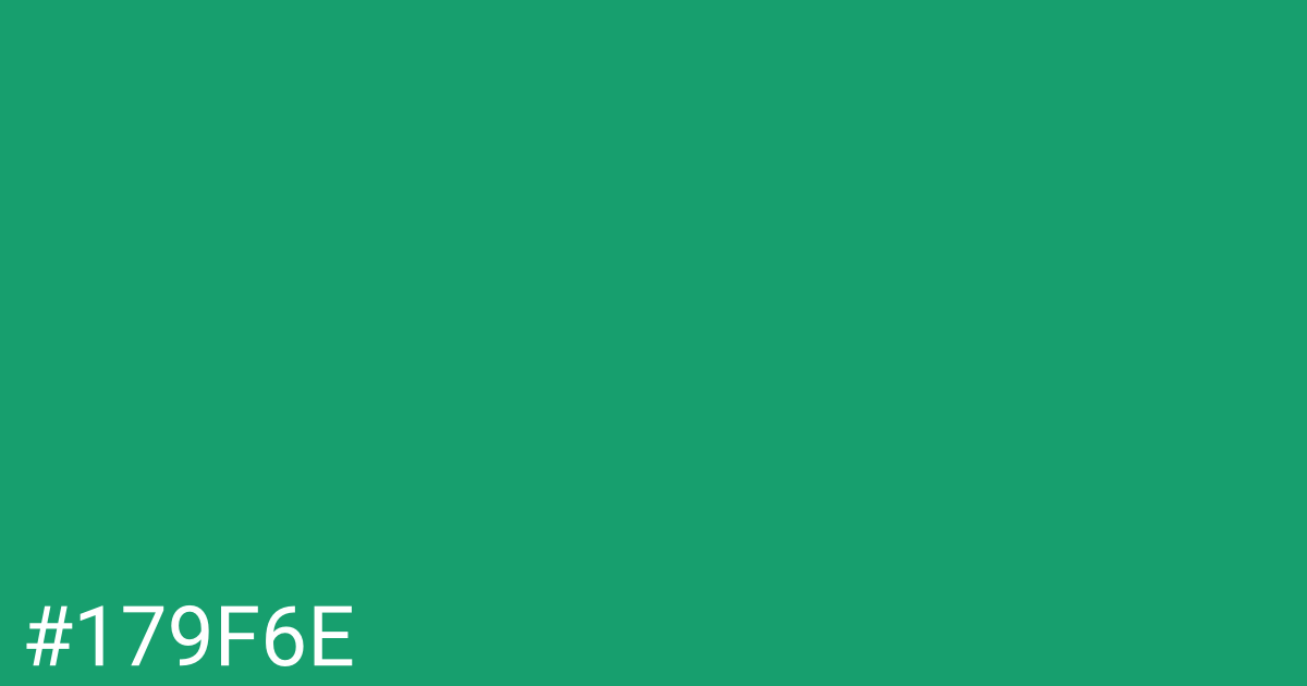 Hex color #179f6e graphic