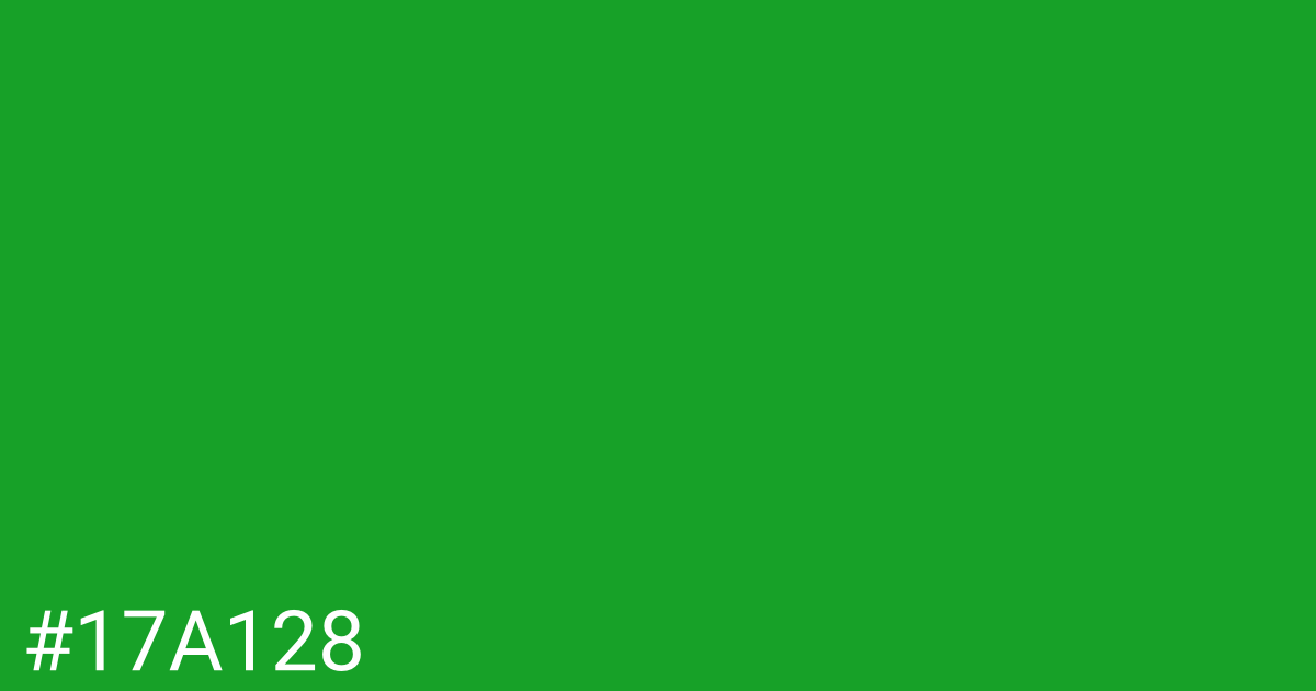 Hex color #17a128 graphic
