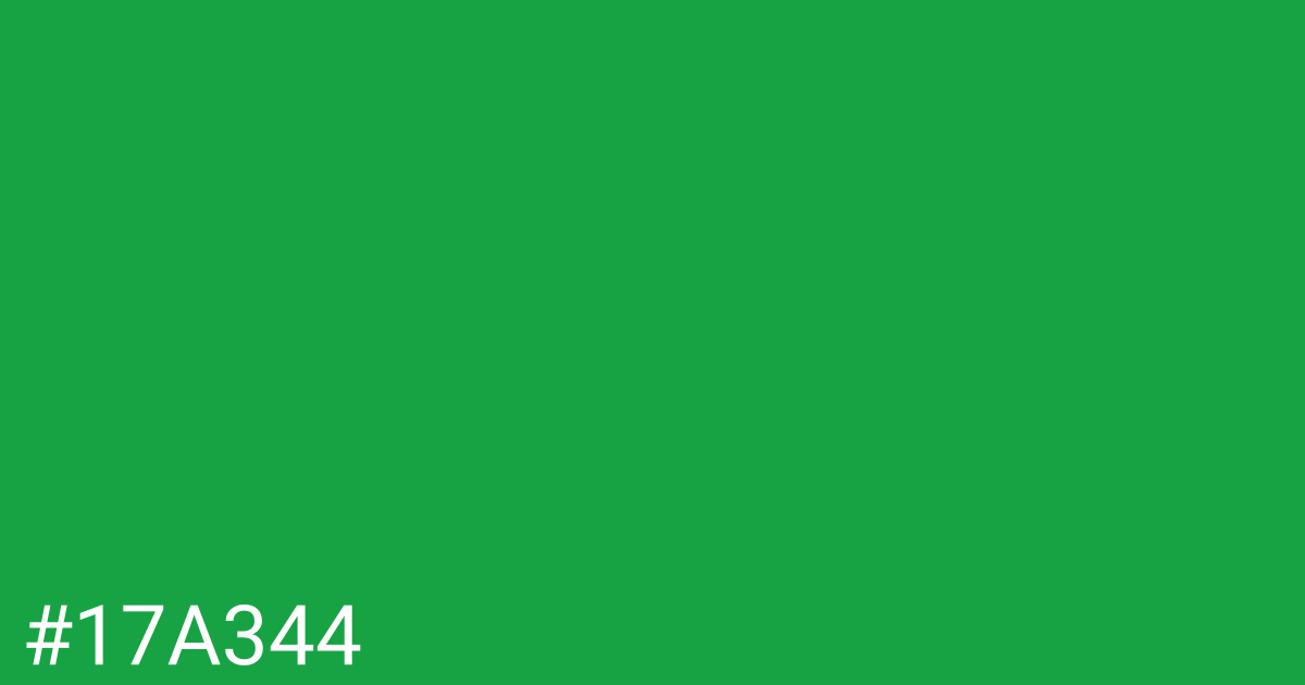 Hex color #17a344 graphic