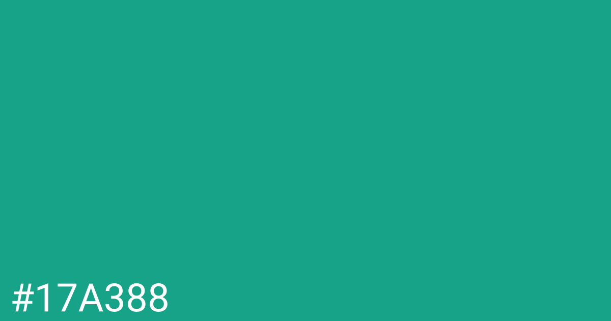 Hex color #17a388 graphic