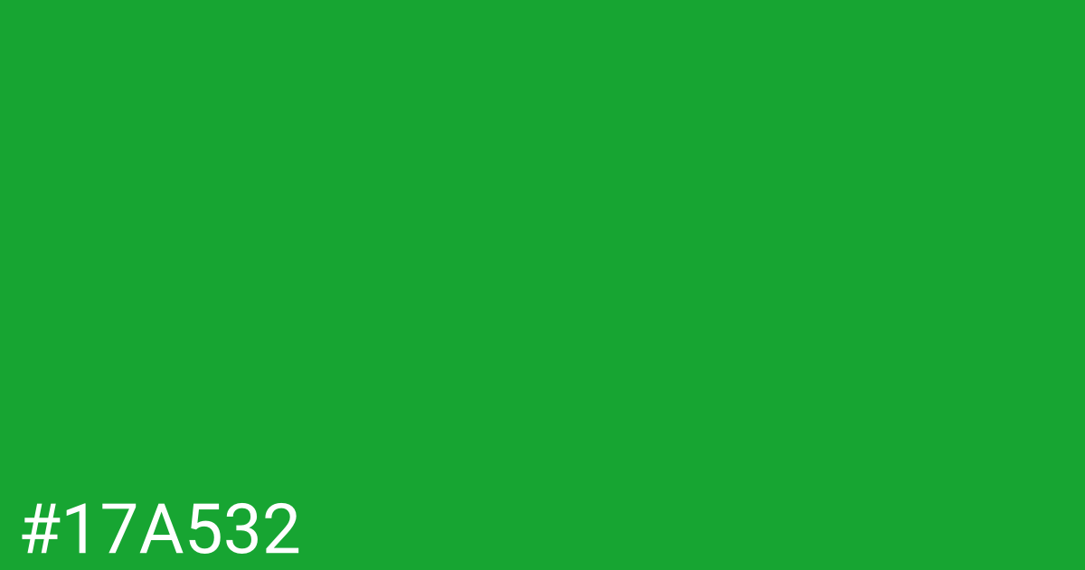 Hex color #17a532 graphic