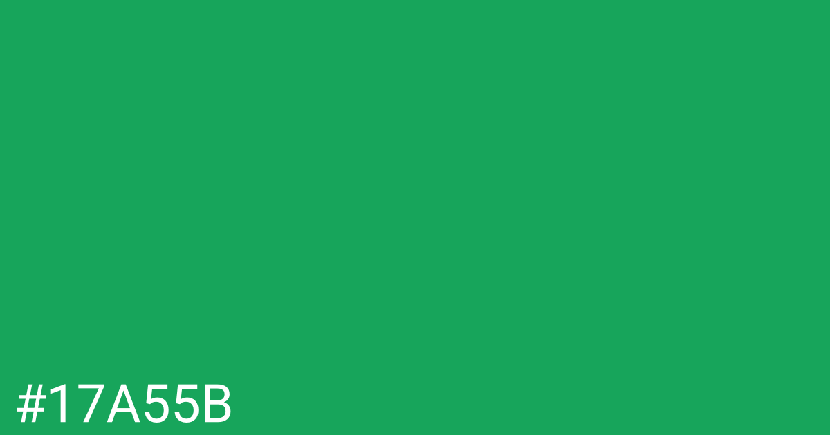 Hex color #17a55b graphic