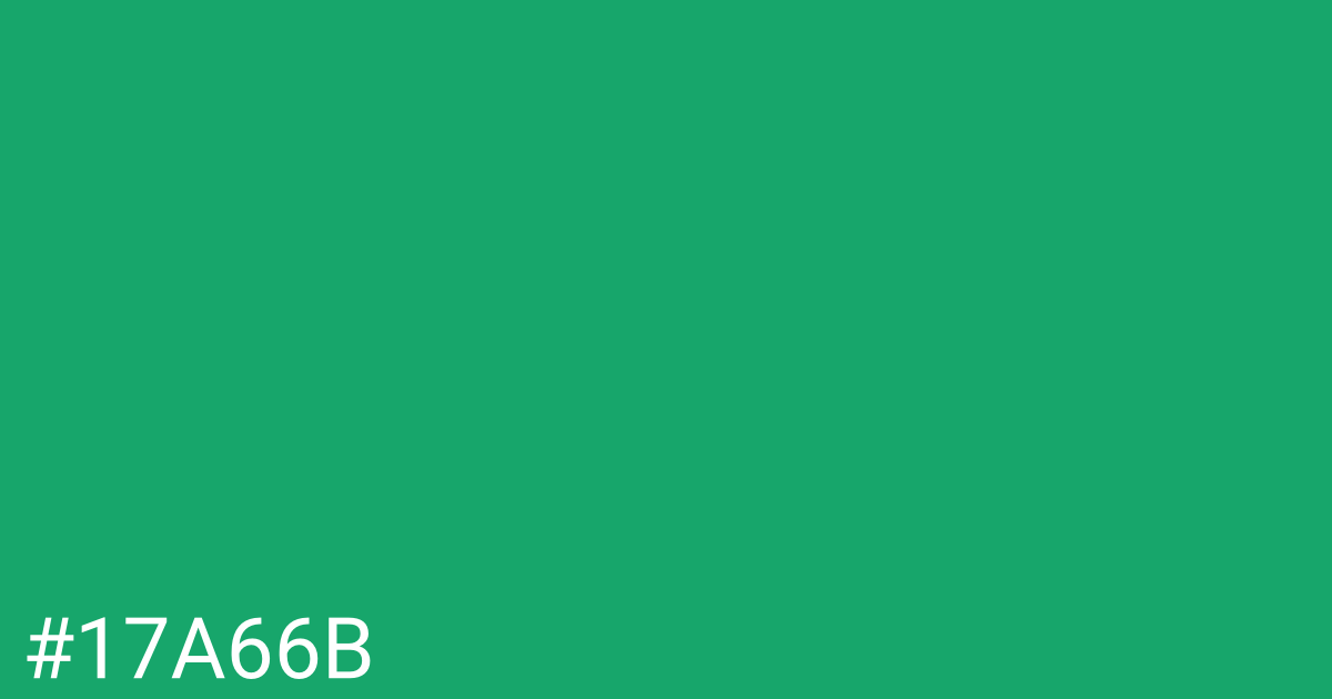 Hex color #17a66b graphic