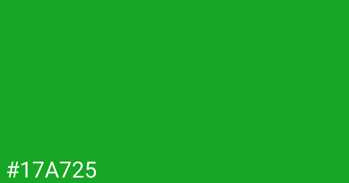 Hex color #17a725 graphic