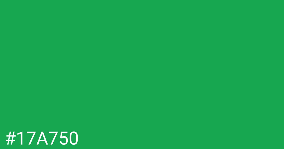 Hex color #17a750 graphic