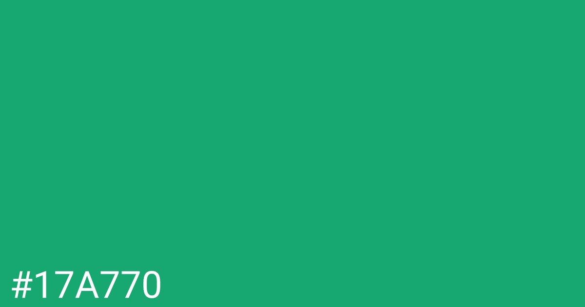 Hex color #17a770 graphic