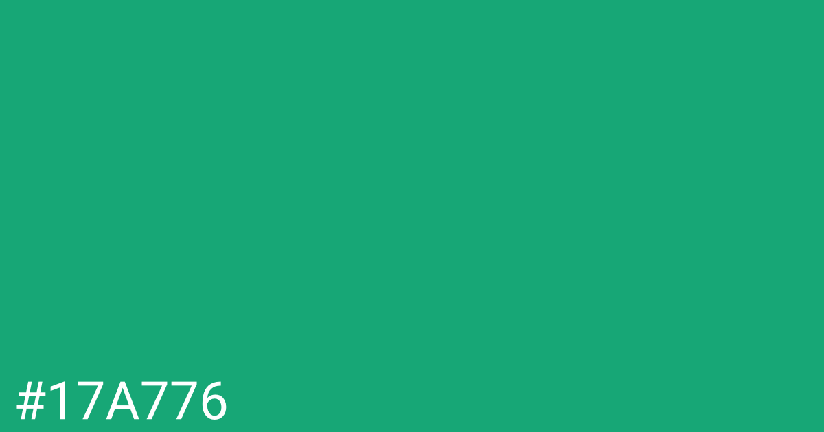 Hex color #17a776 graphic