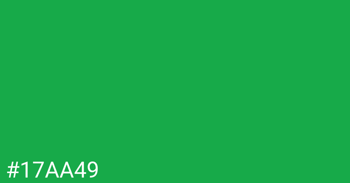 Hex color #17aa49 graphic