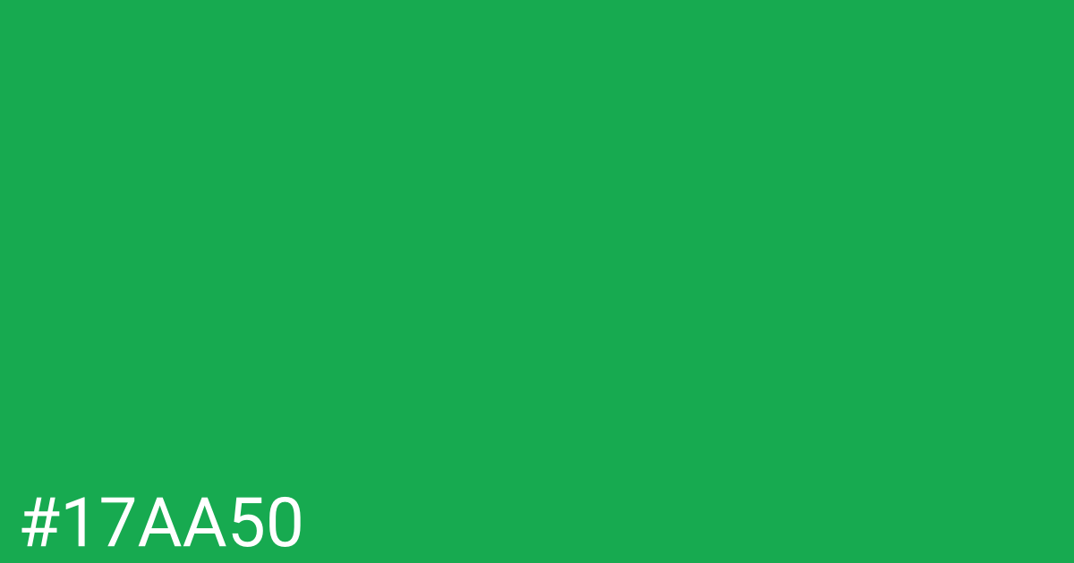 Hex color #17aa50 graphic