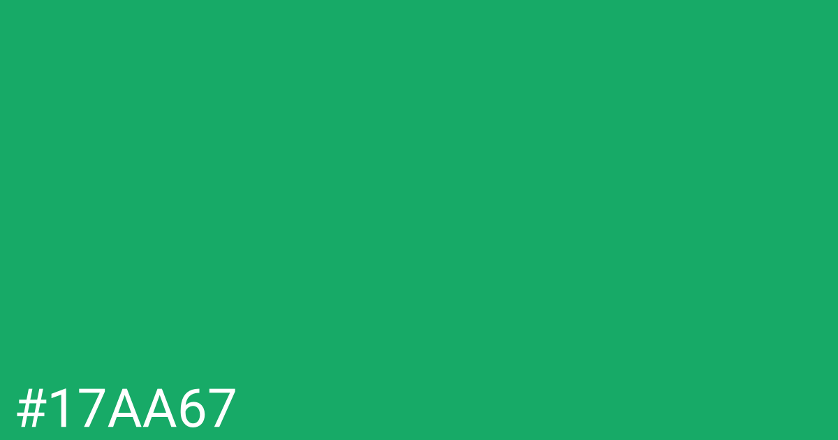Hex color #17aa67 graphic