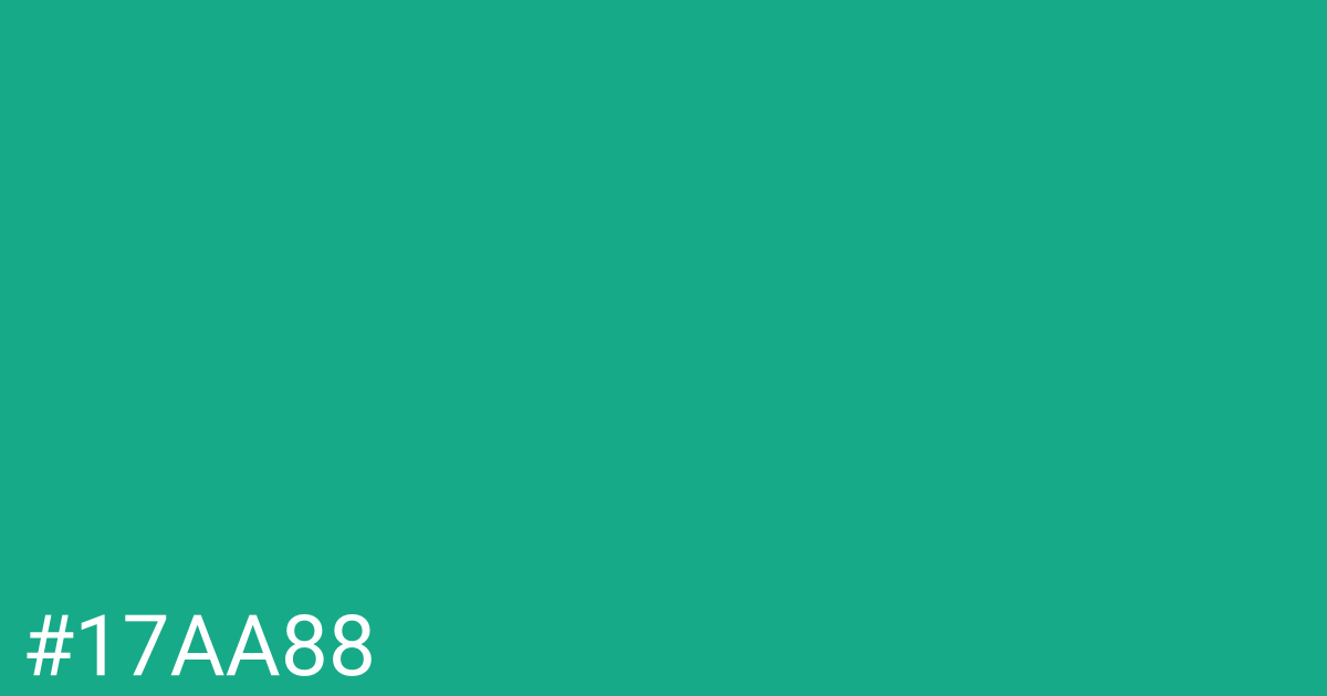 Hex color #17aa88 graphic