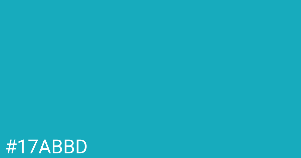 Hex color #17abbd graphic