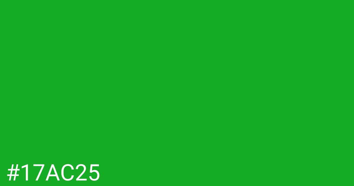 Hex color #17ac25 graphic