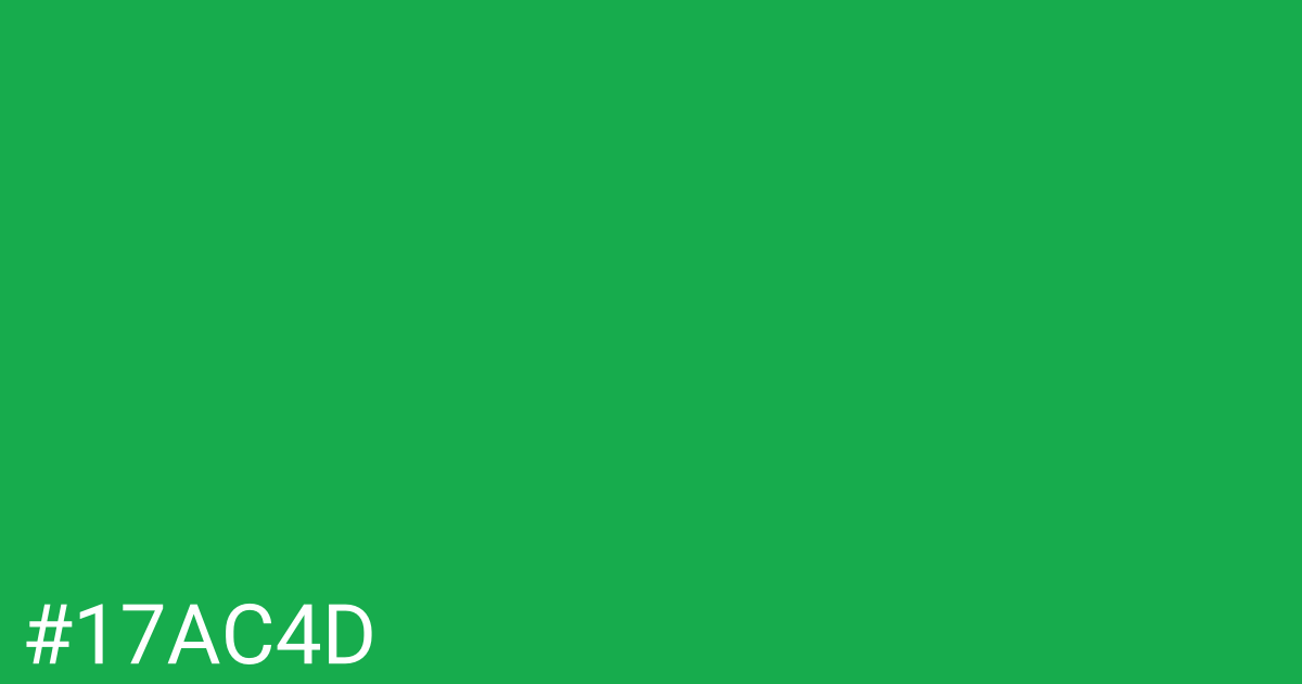 Hex color #17ac4d graphic